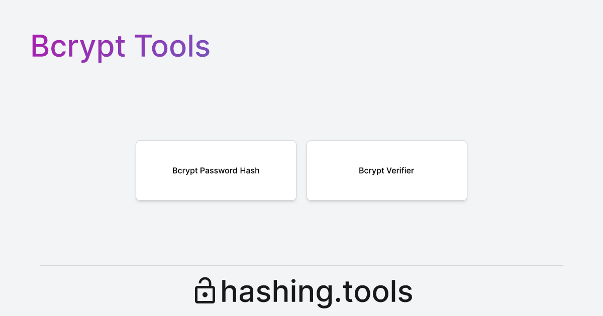 Bcrypt tools hashing tools